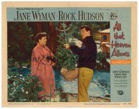 6b467 ALL THAT HEAVEN ALLOWS LC #2 '55 close up of Rock Hudson & Jane Wyman buying Christmas Tree!