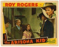 6b473 ARIZONA KID LC '39 bad guy holds gun on helpless family, Roy Rogers in border!