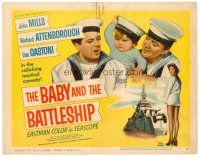 6b029 BABY & THE BATTLESHIP TC '57 English sailors John Mills & Richard Attenborough!