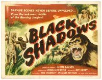 6b047 BLACK SHADOWS TC '49 African jungle, cool artwork of giant ape & tribal dancing!