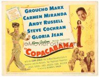 6b087 COPACABANA TC '47 Groucho Marx with three sexy cowgirls, full-length Carmen Miranda!