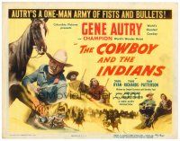 6b088 COWBOY & THE INDIANS TC '49 Gene Autry is a one-man army of fists & bullets, Champion too!