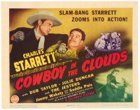 6b092 COWBOY IN THE CLOUDS TC '43 slam-bang cowboy Charles Starrett zooms into action!