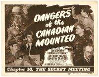 6b098 DANGERS OF THE CANADIAN MOUNTED chapter 10 TC '48 Virginia Belmont pointing gun at bad guys!