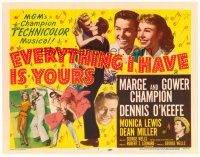 6b115 EVERYTHING I HAVE IS YOURS TC '52 great images of Marge & Gower Champion dancing!