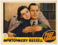 6b590 FAST & LOOSE LC '39 cool image of Robert Montgomery & Rosalind Russell!