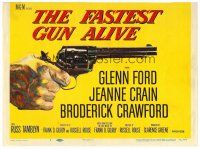 6b118 FASTEST GUN ALIVE TC '56 cool close up art of hand holding six-shooter!