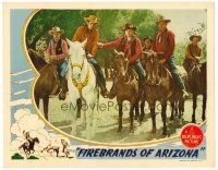 6b595 FIREBRANDS OF ARIZONA LC '44 Sunset Carson & men on horses stop to examine something on road!