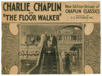 6b601 FLOORWALKER LC R22 Charlie Chaplin on stairs in store with wacky man behind him!
