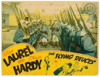6b603 FLYING DEUCES LC '39 Stan Laurel & Oliver Hardy in uniform with many other soldiers!