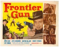 6b141 FRONTIER GUN TC '58 cowboy John Agar pointing gun, Joyce Meadows, Barton MacLane