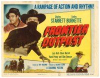 6b142 FRONTIER OUTPOST TC '49 masked Charles Starrett as the Durango Kid, Smiley Burnette!