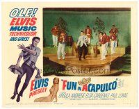 6b614 FUN IN ACAPULCO LC #2 '63 Elvis Presley performing on stage w/ Mexican band, Ursula Andress