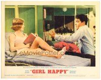 6b624 GIRL HAPPY LC #8 '65 great image of Elvis Presley fascinated by sexy Shelley Fabares!