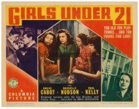 6b154 GIRLS UNDER 21 TC '40 tough teen bad girls too old for playthings & too young for love!