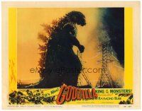 6b628 GODZILLA LC #8 '56 Gojira, c/u of the King of the Monsters destroying power lines!