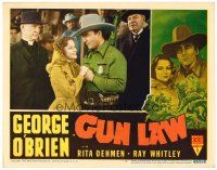 6b638 GUN LAW LC #2 R47 c/u of cowboy George O'Brien holding hands iwth pretty Rita Oehmen!
