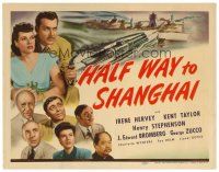 6b171 HALF WAY TO SHANGHAI TC '42 images of top 8 cast members + cool Asian armored train art!