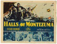 6b172 HALLS OF MONTEZUMA TC R56 Richard Widmark, World War II U.S. Marines!