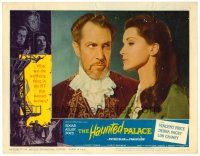 6b643 HAUNTED PALACE LC #2 '63 c/u of Vincent Price staring at beautiful Debra Paget!