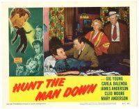 6b667 HUNT THE MAN DOWN LC #7 '51 film noir, Gig Young, James Anderson, Mary Anderson!
