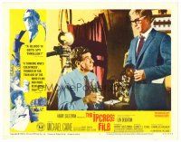 6b684 IPCRESS FILE LC #6 '65 Michael Caine looks down at man holding microphone by camera!