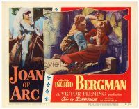 6b691 JOAN OF ARC LC #8 '48 cool image of Ingrid Bergman in the title role!