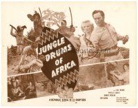 6b222 JUNGLE DRUMS OF AFRICA TC '52 Clayton Moore with gun & Phyllis Coates, Republic serial!