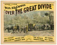 6b446 WITH KIT CARSON OVER THE GREAT DIVIDE TC '25 great image of pioneers lined up by river!
