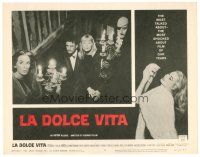 6b702 LA DOLCE VITA LC #3 '61 Federico Fellini, c/u of 4 stars with candles in dark by staircase!