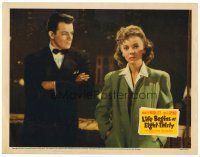 6b716 LIFE BEGINS AT EIGHT-THIRTY LC '42 close up of Cornel Wilde looking at pretty Ida Lupino!