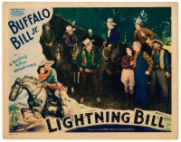 6b719 LIGHTNING BILL LC '34 Jay Wisely as Buffalo Bill Jr. on horseback with other cowboys!