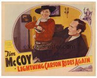 6b720 LIGHTNING CARSON RIDES AGAIN LC '38 great image of Tim McCoy wrestling gun from bad man!