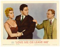 6b731 LOVE ME OR LEAVE ME LC #8 R62 gangster James Cagney threatens Doris Day & Cameron Mitchell!!