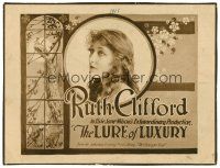 6b256 LURE OF LUXURY TC '18 beautiful Ruth Clifford is torn between a rich man & a poor man!