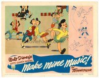6b739 MAKE MINE MUSIC LC '46 Disney, cartoon image of teenagers jitterbugging at school dance!
