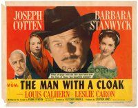 6b268 MAN WITH A CLOAK TC '51 what strange hold did Joseph Cotten have over Stanwyck & Caron!