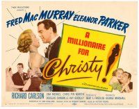 6b274 MILLIONAIRE FOR CHRISTY TC '51 Fred MacMurray embraces pretty Eleanor Parker!