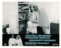 6b755 MISSISSIPPI MERMAID LC #7 '70 Francois Truffaut, c/u of sexy barely-dressed Catherine Deneuve