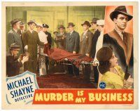 6b775 MURDER IS MY BUSINESS LC '46 Hugh Beaumont as detective Michael Shayne at murder scene!
