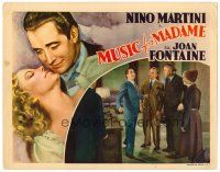 6b776 MUSIC FOR MADAME LC '37 great border art of Nino Martini & super young Joan Fontaine!