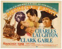 6b282 MUTINY ON THE BOUNTY TC R57 Clark Gable, Charles Laughton, sexy Movita, Best Picture winner!