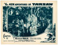 6b788 NEW ADVENTURES OF TARZAN chapter 11 LC '35 barechested Bruce Bennett shows men his jungle home