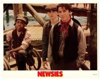 6b798 NEWSIES LC '92 Disney newsboy Christian Bale & two other newsboys on pier!