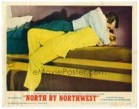 6b805 NORTH BY NORTHWEST LC #2 R66 Cary Grant & Eva Marie Saint kissing in the train's upper berth!