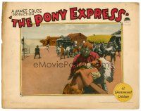 6b840 PONY EXPRESS LC '25 close up of Wallace Beery choking Native American Indian chief!