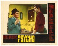 6b847 PSYCHO LC #2 '60 Alfred Hitchcock, Martin Balsam quizzes Anthony Perkins at the Bates Motel!