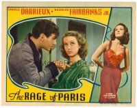 6b852 RAGE OF PARIS LC '38 c/u of Douglas Fairbanks Jr. angry at pretty Danielle Darrieux!