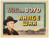 6b339 RANGE WAR other company TC '39 William Boyd as Hopalong Cassidy smiling over desert background