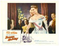 6b876 ROMAN HOLIDAY LC #5 R60 pretty smiling Princess Audrey Hepburn with lots of jewels!